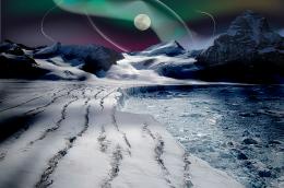 AuroraOvertheGlacier